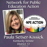 We endorse Paula Setser-Kissik for the state senate of Kentucky, District 12